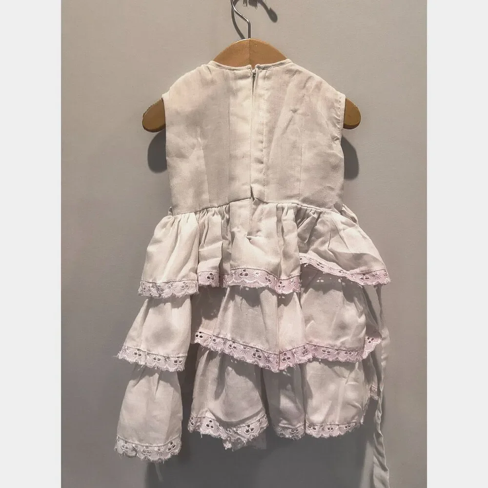 Girls Smocking dress 2T, organic cotton